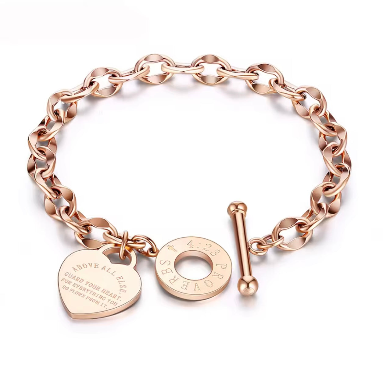 Proverbs 4:23 Charm Bracelet