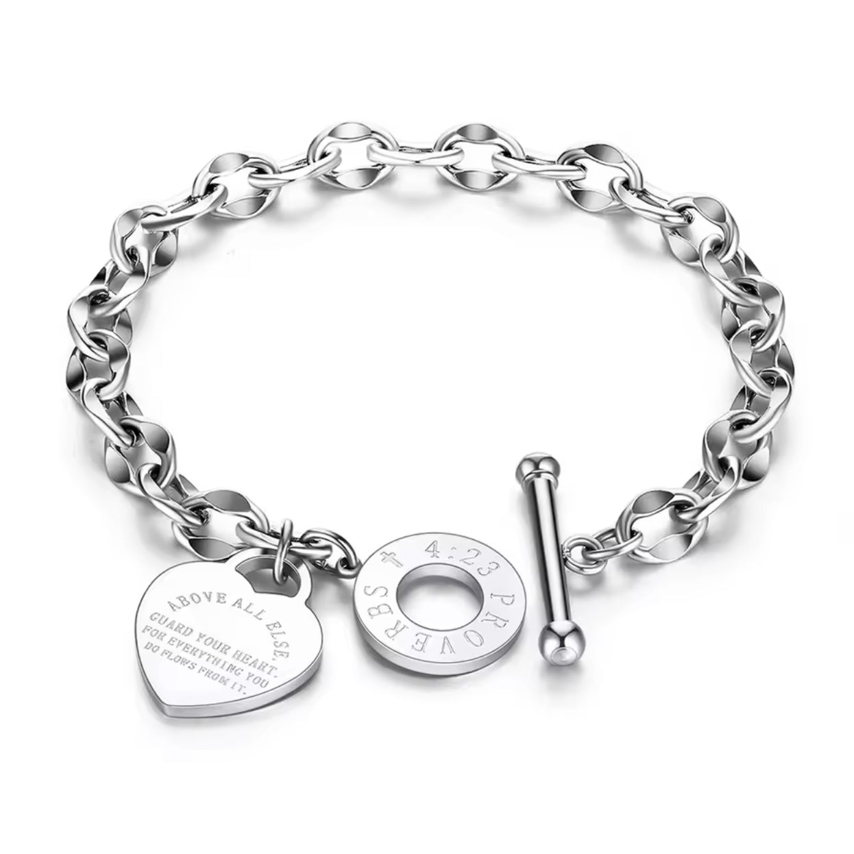 Proverbs 4:23 Charm Bracelet