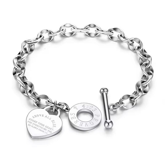 Proverbs 4:23 Charm Bracelet